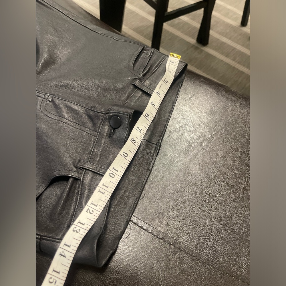 Vince Black genuine Leather skinny Pants US 6 - Picture 9 of 11